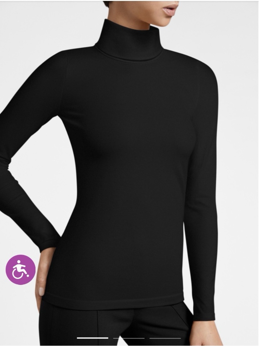 Wolford Black Turtleneck Long Sleeve Top XS